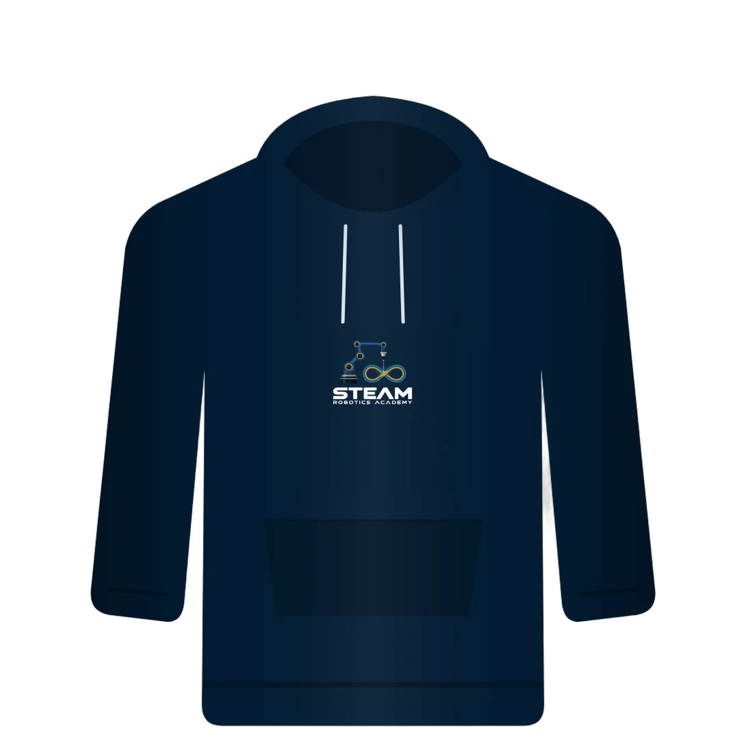 Academy hoodie with the STEAM Robotics Academy logo